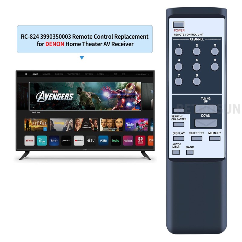 RC-824 New Replacement Remote Control for DENON AM-FM Stereo Tuner