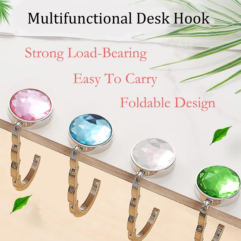 XSHAO® 6 Pieces Table Handbag Holder Hook, Foldable Handbag Hook