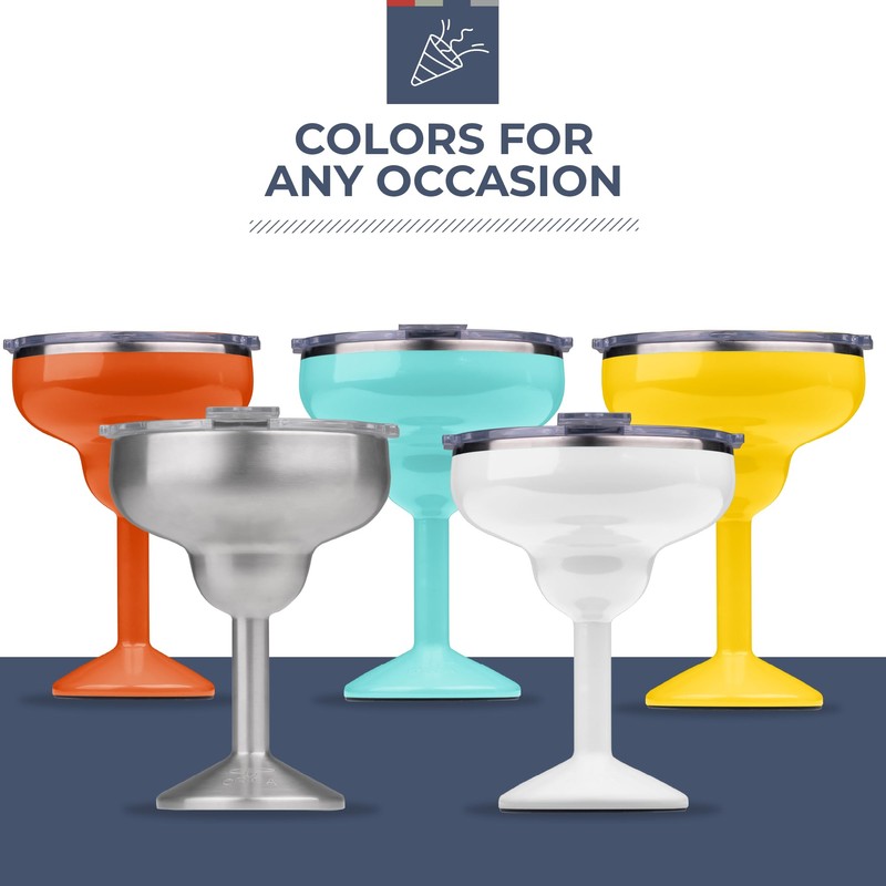 ORCA Rita | Temperature Insulated, Stainless Steel Margarita Glass, Lidded