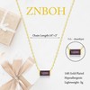ZNBOH Birthstone Necklace for Women Dainty Trendy 14K Gold Plated