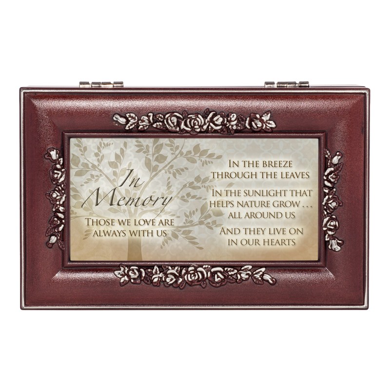 Cottage Garden in Memory Always with Us Rosewood Finish Embossed