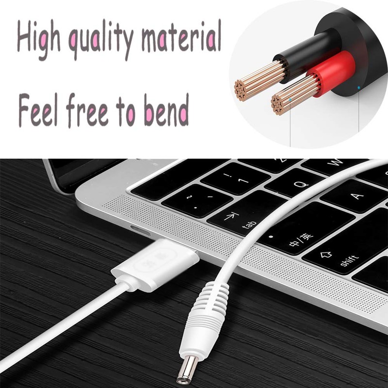 FitTurn 5V DC Power Cord USB to DC 3.5mm x
