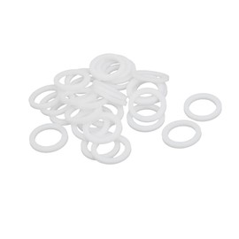 uxcell PTFE Flat Washers 20mm OD 14mm ID 2mm Thickness Sealing Gasket for Faucet Pipe Water Hose, White, Pack of 30