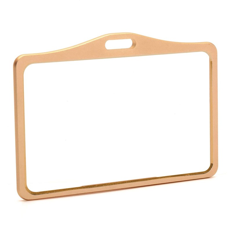 LanyardsTomorrow Aluminum Metal Horizontal Horizontal Open ID Card Holder for