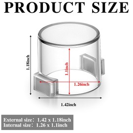 Kathfly 4 Pcs Round Magnetic Push Button Switch Protective Cover with Adhesive Magnets Button Cover 1.42 x 1.18 in Waterproof Transparent for Computer PC Mechanical Equipment