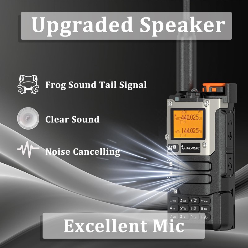 2 Pack QUANSHENG UV-K5 8 Radio DTMF Walkie Talkie with