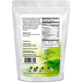 Organic White Mulberries - Sun Dried 100% Pure - No Sugar Added - Exotic All Natural Raisin Alternative - Superfood Fruit Snack for Trail Mix, Smoothies, Yogurt, Cooking Baking Recipes - 1 lb