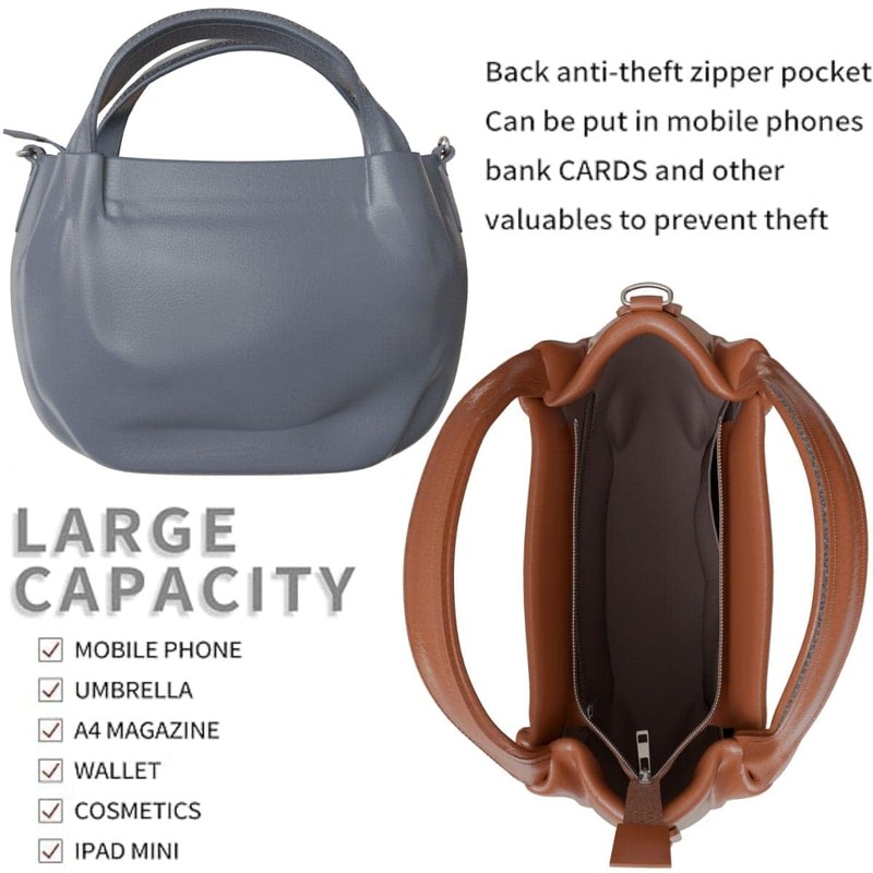 KMISSO Elegant vegan women's handbag made of faux leather with