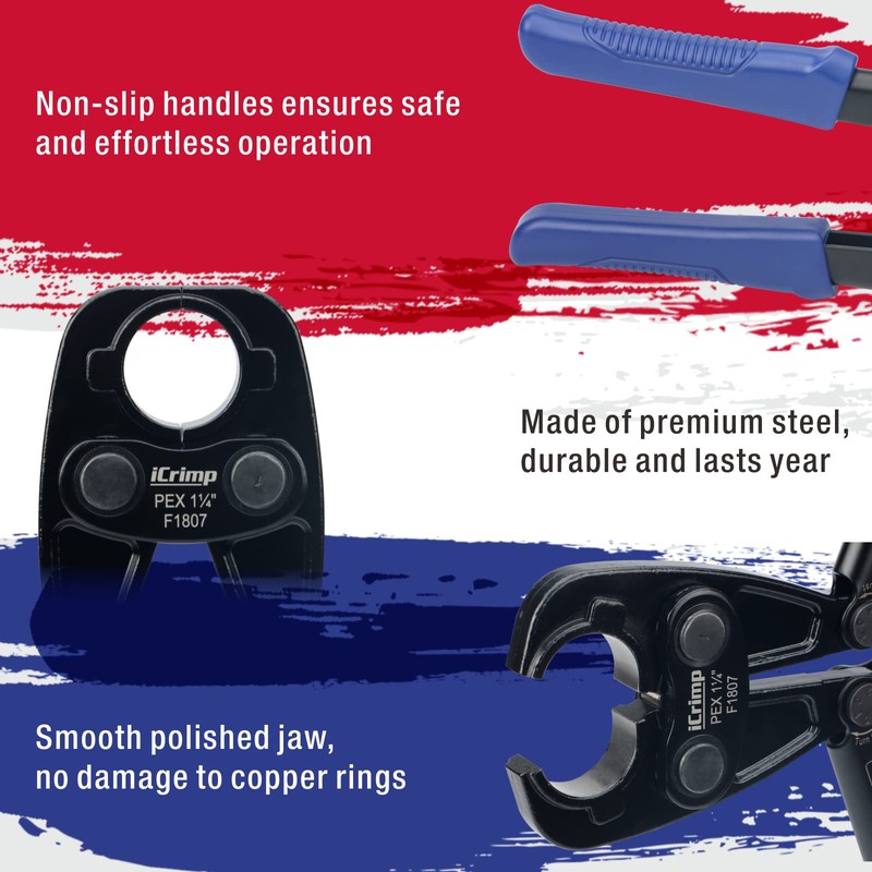 iCrimp Pex Pipe Crimping Tool, Plumbing Tool for 1-1/4 inch
