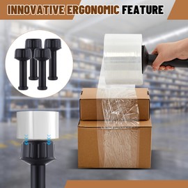 Maxdot 12 Pack Mini Hand Stretch Film Dispenser, Industrial Strength Shrink Wrap Dispenser Holder, Fits 3 Inch Core, Plastic Packing Tool for Pallet Warehouse Wrapping Packaging Shipping Moving