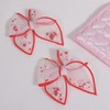 Baseball Mesh Tulle Bow Hair Clips for Cheerleader Girls Women,4