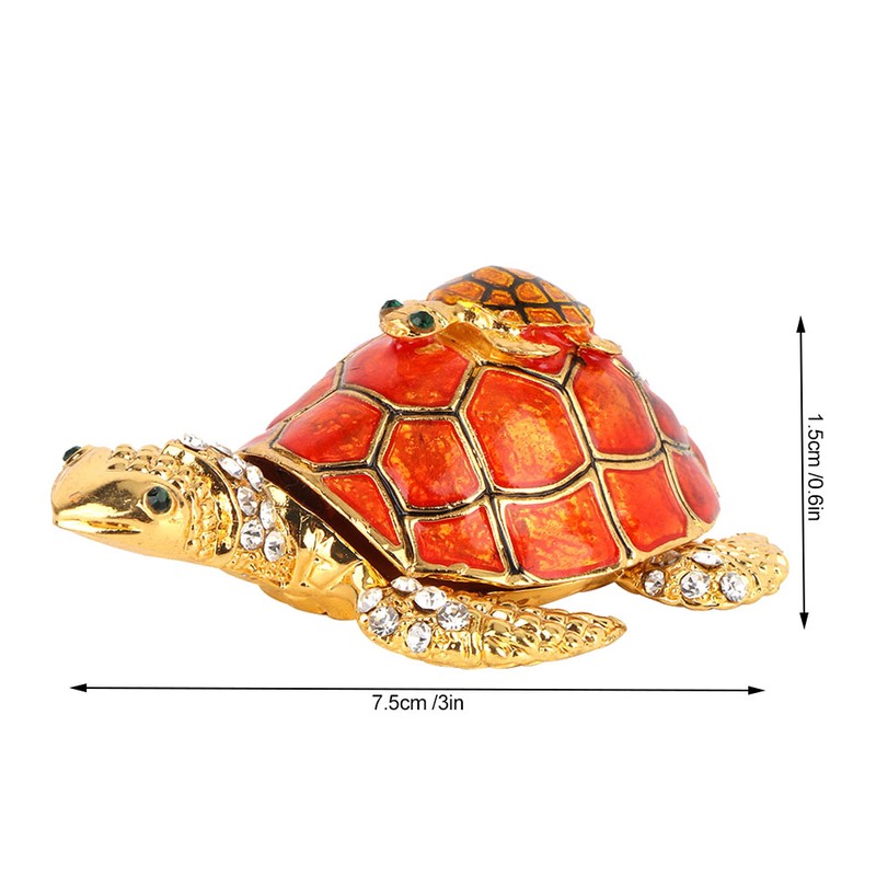 Shiny Diamonds Tortoise Decoration Tortoise Statue Metal Crafts Home Decor