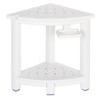 NALONE Corner Shower Stool, HDPE Shower Bench for Inside Shower,