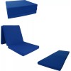 D&D Futon Furniture Royal Blue Portable Tri Folding Foam Beds,