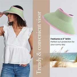 San Diego Hat Company's Signature Women's Ultrabraid Large Brim Visor