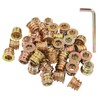 Moicstiy 50 Pcs 1/4"-20 x 10mm Threaded Inserts for Wood,