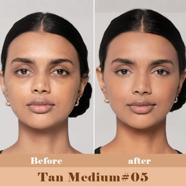 QIDSTERS Liquid Concealer for Older Women, Under Eye Brightener Full Coverage Concealer for Dark Circles, Spots, Lightweight Waterproof Foundation Makeup, Vegan & Cruelty-Free, 05 Medium Tan