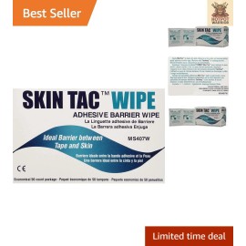 Hypoallergenic Adhesive Barrier Wipes - 150 Count for Enhanced Medical Adhesion