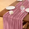 Socomi Fall Thanksgiving Table Runner Cheesecloth Table Runner 120 inch