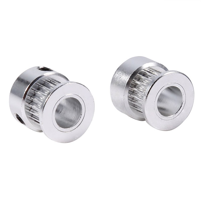 2pcs GT2 Timing Belt Pulley 20 Teeth 8mm Bore Aluminum