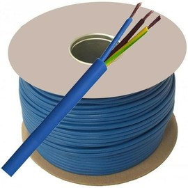 WCC® 3183A/3183AG Arctic Grade Flex Blue Flexible Cable - 1.5mm² and 2.5mm² - Heavy-Duty PVC Rubberised Electrical Insulation Wire for Harsh Environments - Indoor Outdoor Use (5m, 2.5mm)