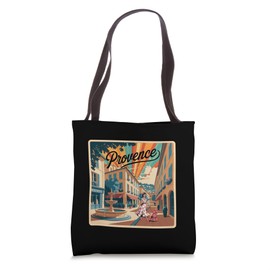 Retro Provence France - 1950s Travel Poster Sunset Scene Tote Bag