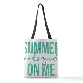 CafePress Summer Looks Good On Me Print Polyester Tote Bag 16"x16"