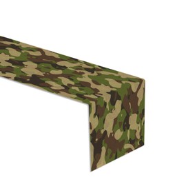 Linen 13x72 Camo Table Runner Army Military Camouflage Soldier Hunting Themed Birthday Party Dinner Table Decoration for Home Kitchen Dining