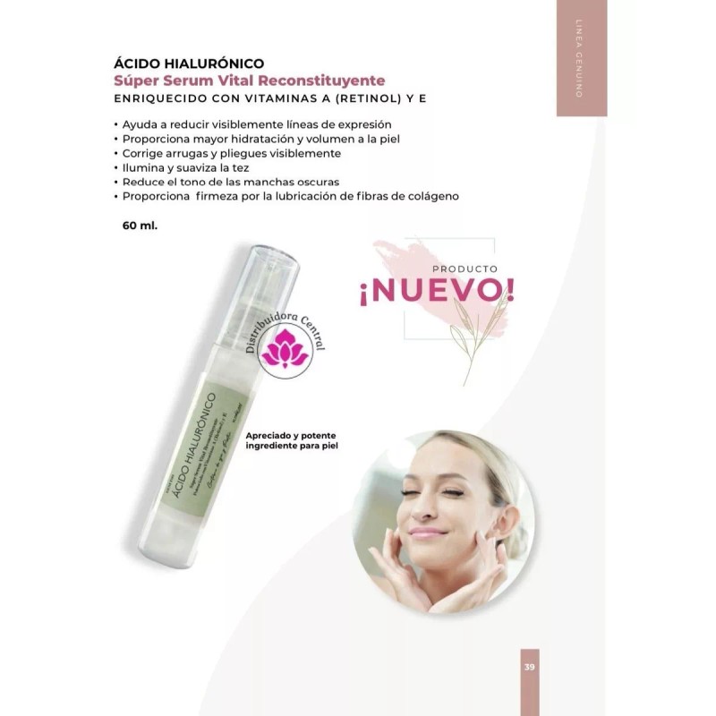 Florigan Serum Acido Hialuronico Genuino Florigan® 60ml. 3 Piezas