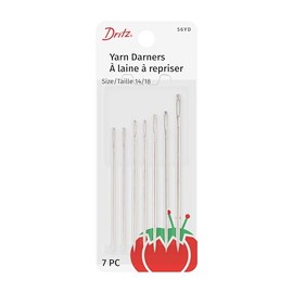 Dritz 56Y-D Yarn Darners Hand Needles, Size 14/18, Nickel (7-Count)