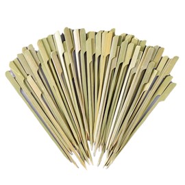3.9" Food Allergy Marking Natural Bamboo Paddle Picks Sticks for Catered Events, Holiday's, Restaurants or Buffets Party Supplies, 100 Pieces