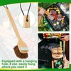 Kritkin 2 Pack Wood Safer Grill Cleaning Brush with Metal