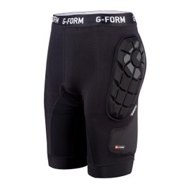 G-Form MX Shorts with Chamois - Padded Protective Shorts for Mountain Biking & Moto Sports - Breathable Compression Shorts - Flexible Compressions Shorts for Biking - Black, Adult Medium