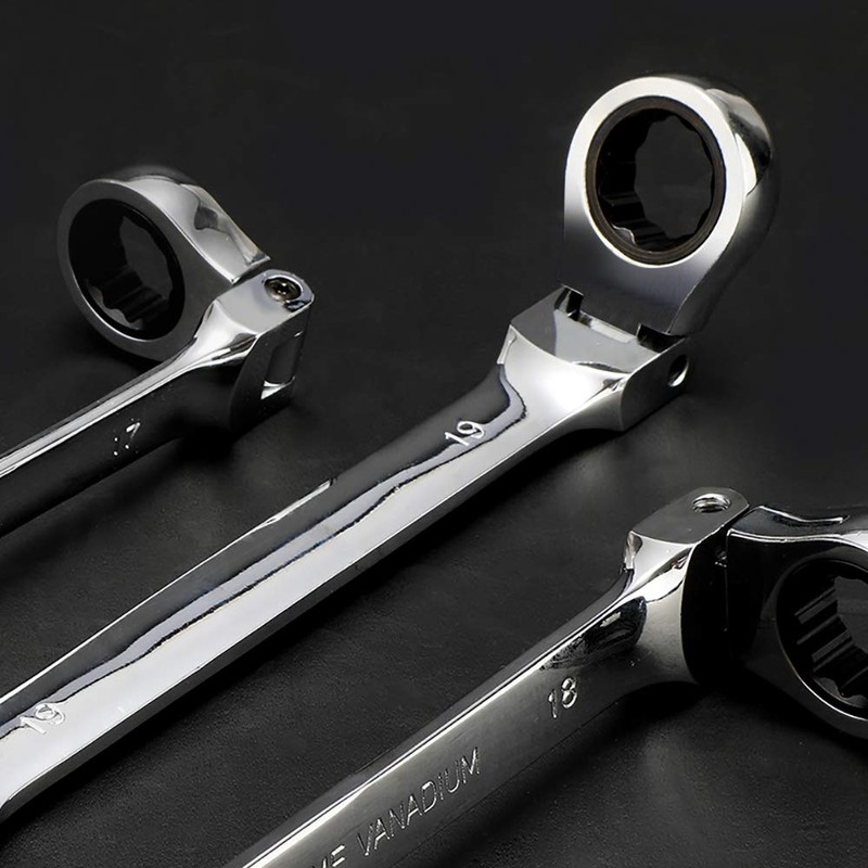 通用 FLZOSPER 20mm Metric Flex-Head Gear Wrench,Box End Head 72-Tooth