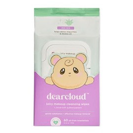 dearcloud Juicy Makeup Cleansing Wipes - 60 Count – makeup wipes and makeup remover for face – Oil-Free makeup remover wipes (Aloe Vera)