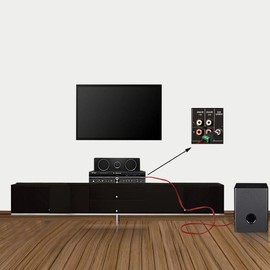 PNGKNYOCN RCA Cable Audio Adapter, Phono RCA Male Plug to AV Screw Terminal Audio/Video Speaker Wire connectors Solderless Adapter (6-Pack)