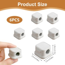 wilcractk Magnetischer Kabelhalter – selbstklebender Kabelclip Organizer in Weiß, 6er Set Kabelklemme zur Kabelorganisation auf dem Schreibtisch oder im Auto