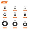 900 Pieces Black Zinc, HELIFOUNER Flat Washers Assorted Kit, Flat