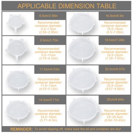 LELE LIFE 4 Pack Same Size Silicone Stretch Lids, Thicker Reusable Sturdy Silicone Container Cover, Expandable Food Storage Covers, Dishwasher and Freezer Safe, 4.53in(11.5cm)