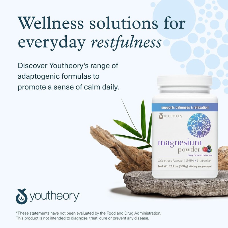 Youtheory Polvo de magnesio Relax Berry 12.7 oz