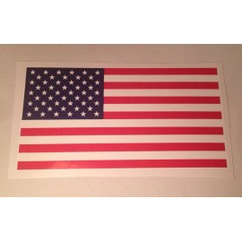 (2) New American Flag Sticker Decal For Car Truck Boat Patriotic 3"x5.5" Made US