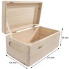 Wooden Chest Box with Lid & Etched Handles 21 x