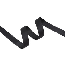 Kryvus Grosgrain Ribbon, Black Ribbon 16mm x Continuous 45 Metres, Black Grosgrain Ribbon Perfect for Gift Wrapping, Crafts, Sewing, Wedding Decor, DIY Hair Accessories and More