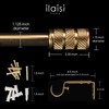 ILAISIHOME 1-1/8 Inch Diameter Antique Gold Curtain Rods with Knurl