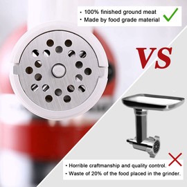 KITCHTREE Meat Grinder Attachment for KitchenAid Stand Mixers Includes Food Grinder Attachment and Sausage Stuffer Attachment…