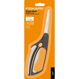 Fiskars Softouch Spring action - grass and boxwood shears, Length: 26 cm, steel blades/plastic, S50, Black/Orange, 1000557