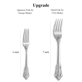 KEAWELL Luxury 20 Pieces 18/10 Stainless Steel Flatware set, Service for 4, silver plated with gold accents, Fine Silverware set and Dishwasher Safe (Silver)