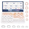 maierke 110PCS Crush Washer Oil Drain Plug Gasket Assortment,50PCS 5