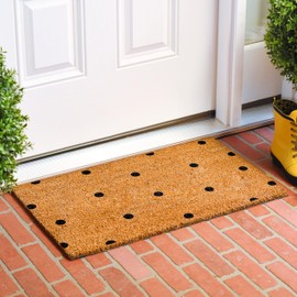 Calloway Mills Black Polka-Dots Doormat (17" x 29")