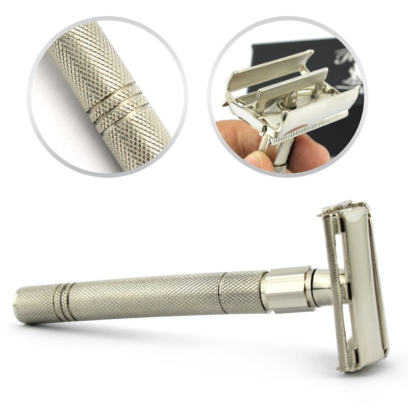 Twist Open Butterfly Style Men's Shaving De Safety Razor (Blades